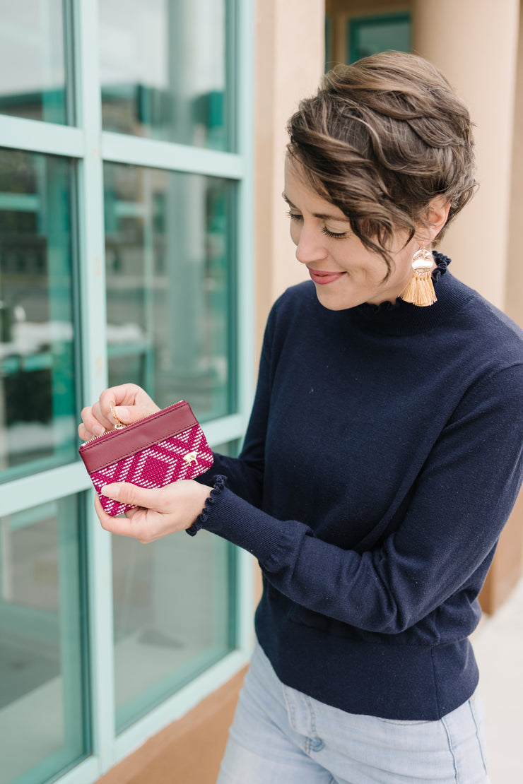 Adunni Mini Pouch - Burgundy